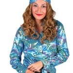 Party Planet Damesblouse Disco glamour