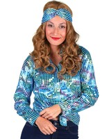 Party Planet Damesblouse Disco glamour