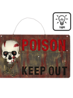 Party Planet Decoratie Waarschuwingsbord 'Poison keep out'