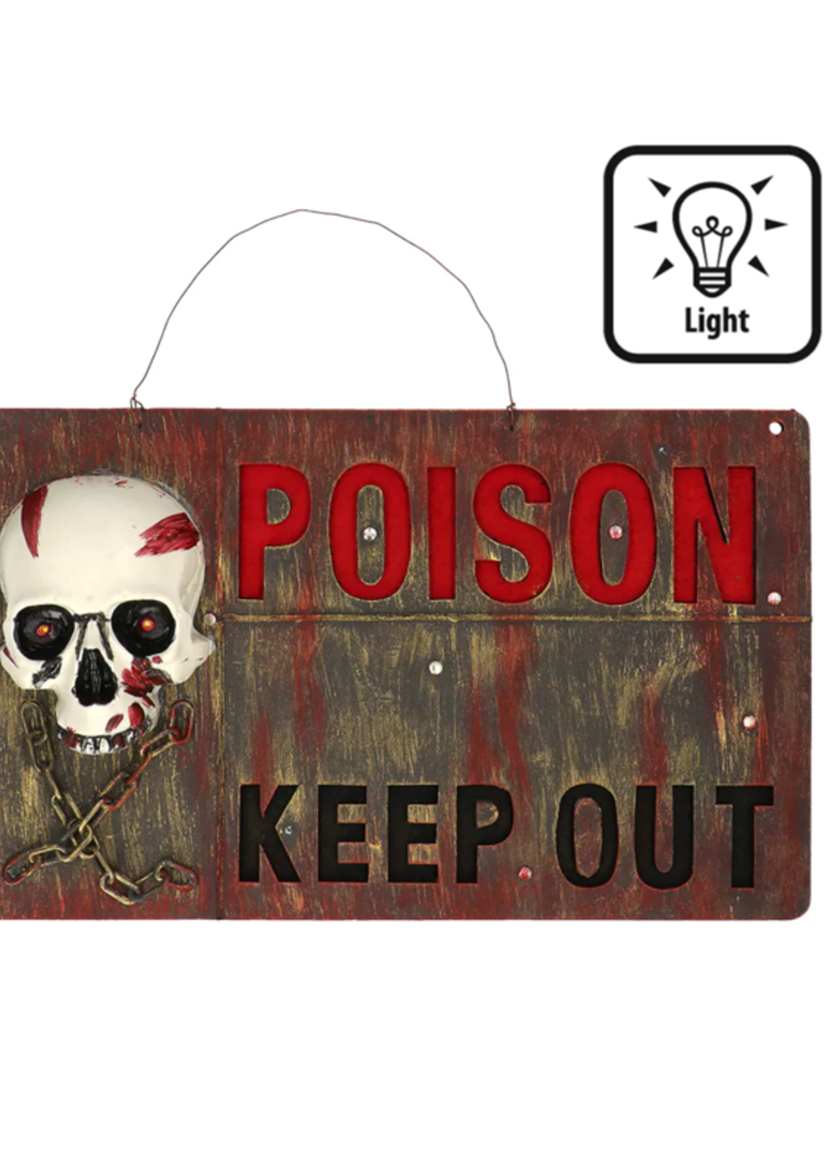 Party Planet 72998 Decoratie Waarschuwingsbord 'Poison keep out'