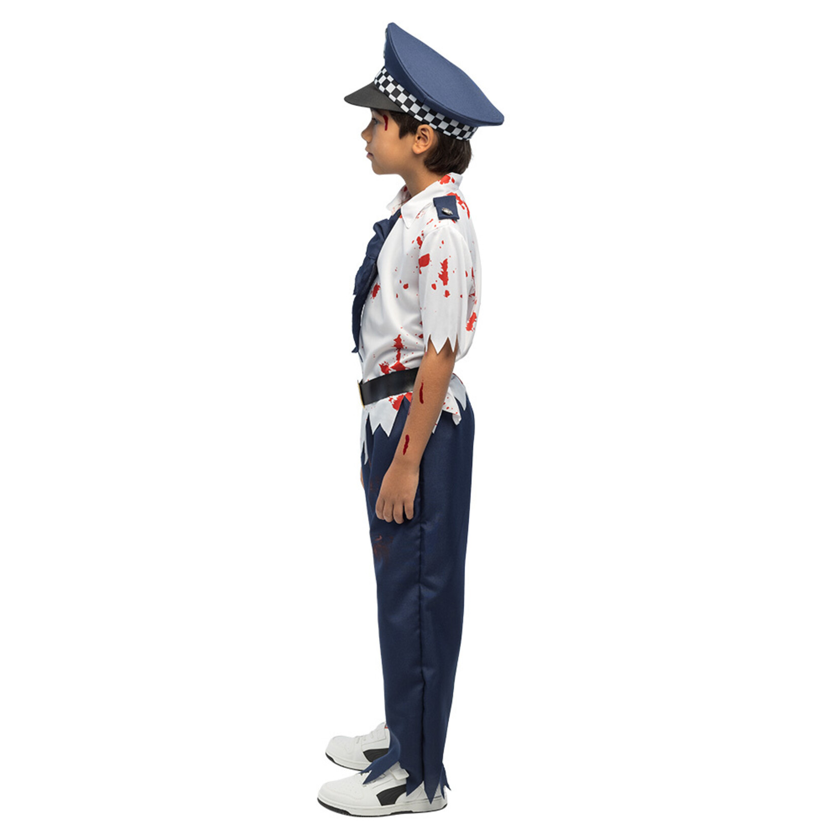 Party Planet Kostuum Zombie politie Walker (7-9 jaar)