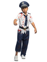 Party Planet Kostuum Zombie politie Walker (7-9 jaar)