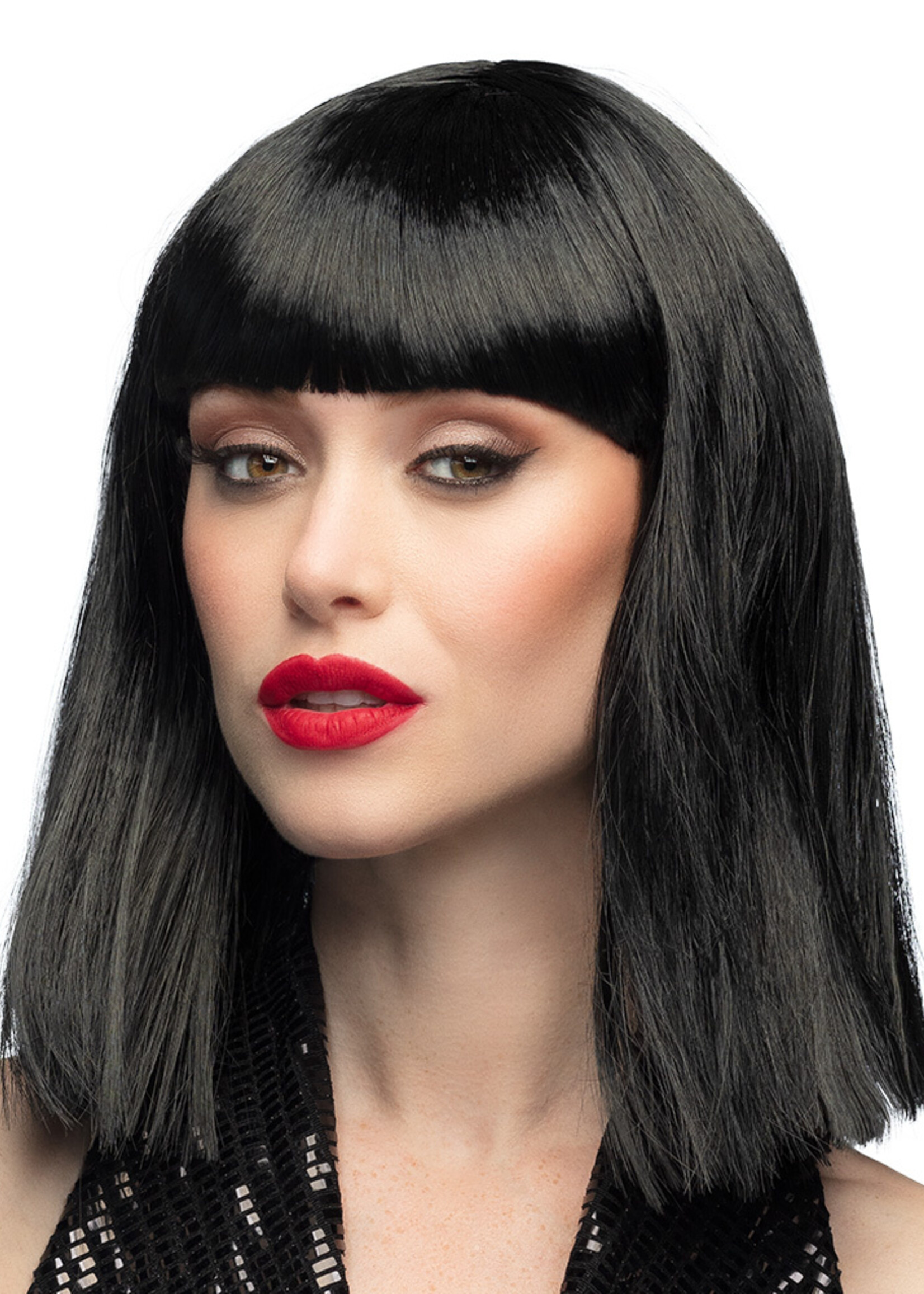 Party Planet Pruik Dance zwart