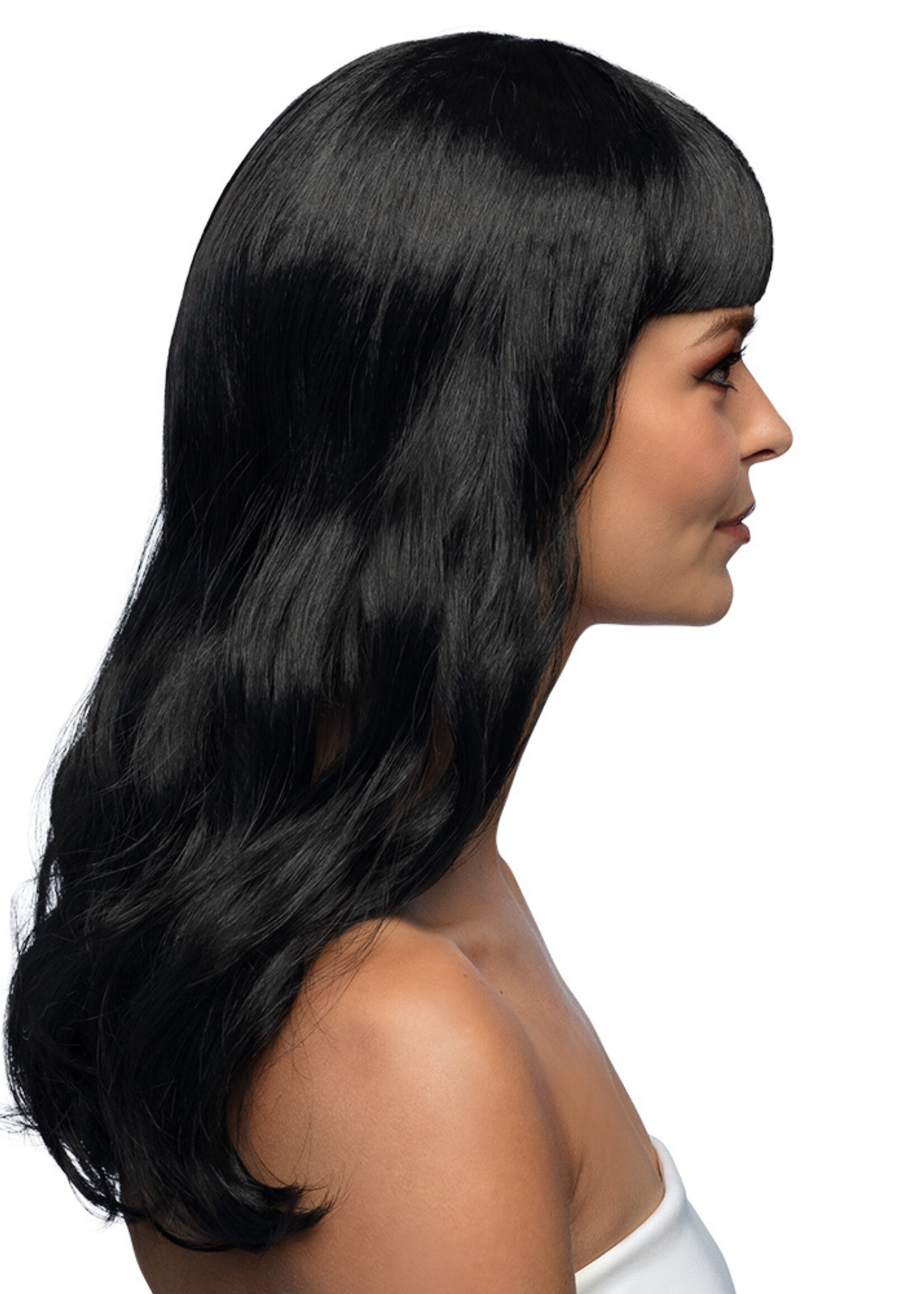 Party Planet Pruik Chique zwart