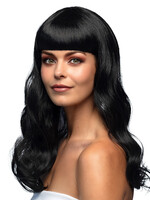 Party Planet Pruik Chique zwart