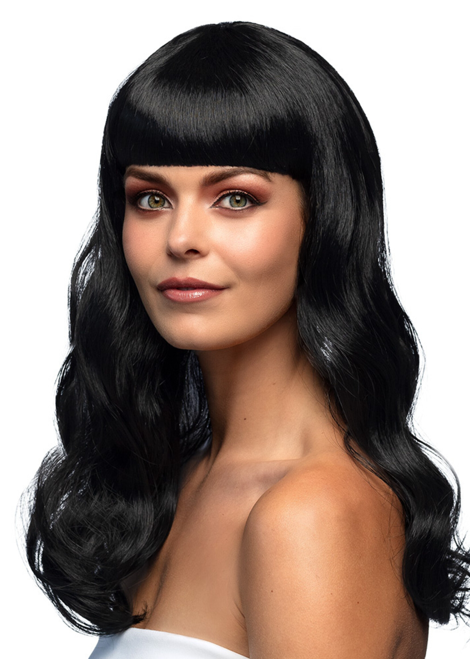 Party Planet Pruik Chique zwart