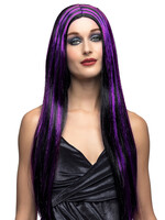 Party Planet Pruik Behekst paars