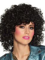 Party Planet Pruik Club zwart