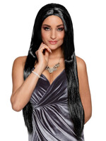 Party Planet Pruik Charming zwart