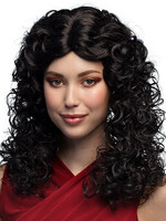 Party Planet Pruik Norah bruin/zwart