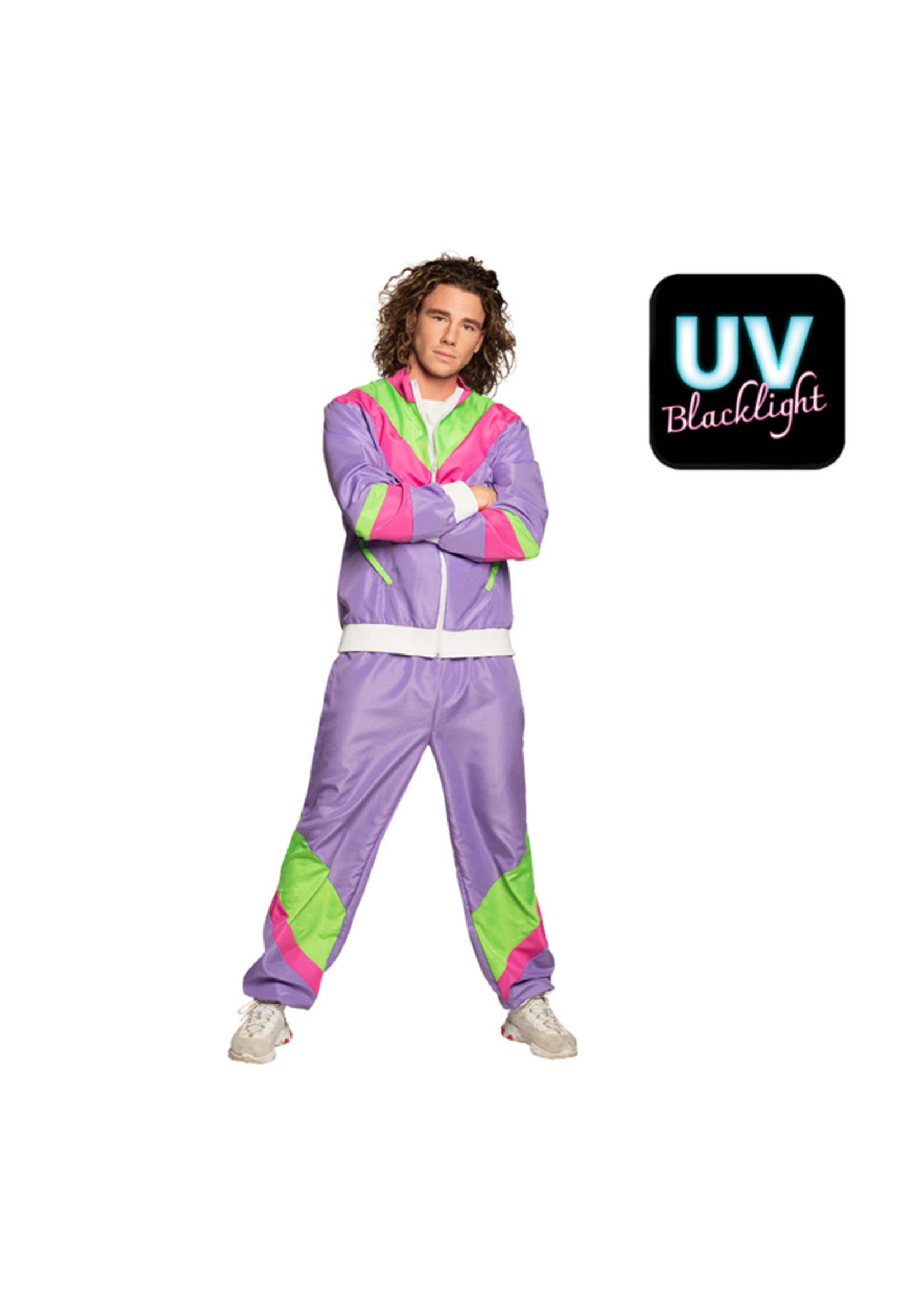 Party Planet Trainingspak Retro dude paars