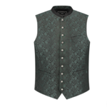 Party Planet Klederdrachtvest in jacquardpatroon, groen/zwart