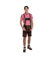 Party Planet Lederhose kort bruin heren