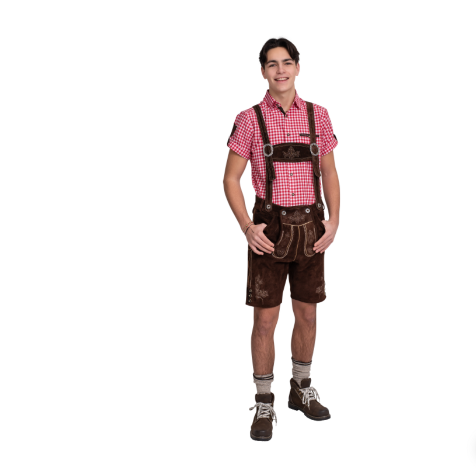 Party Planet H-5025 Lederhose kort bruin heren