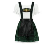 Party Planet H-band Dirndl, 3-delig, smaragdgroen