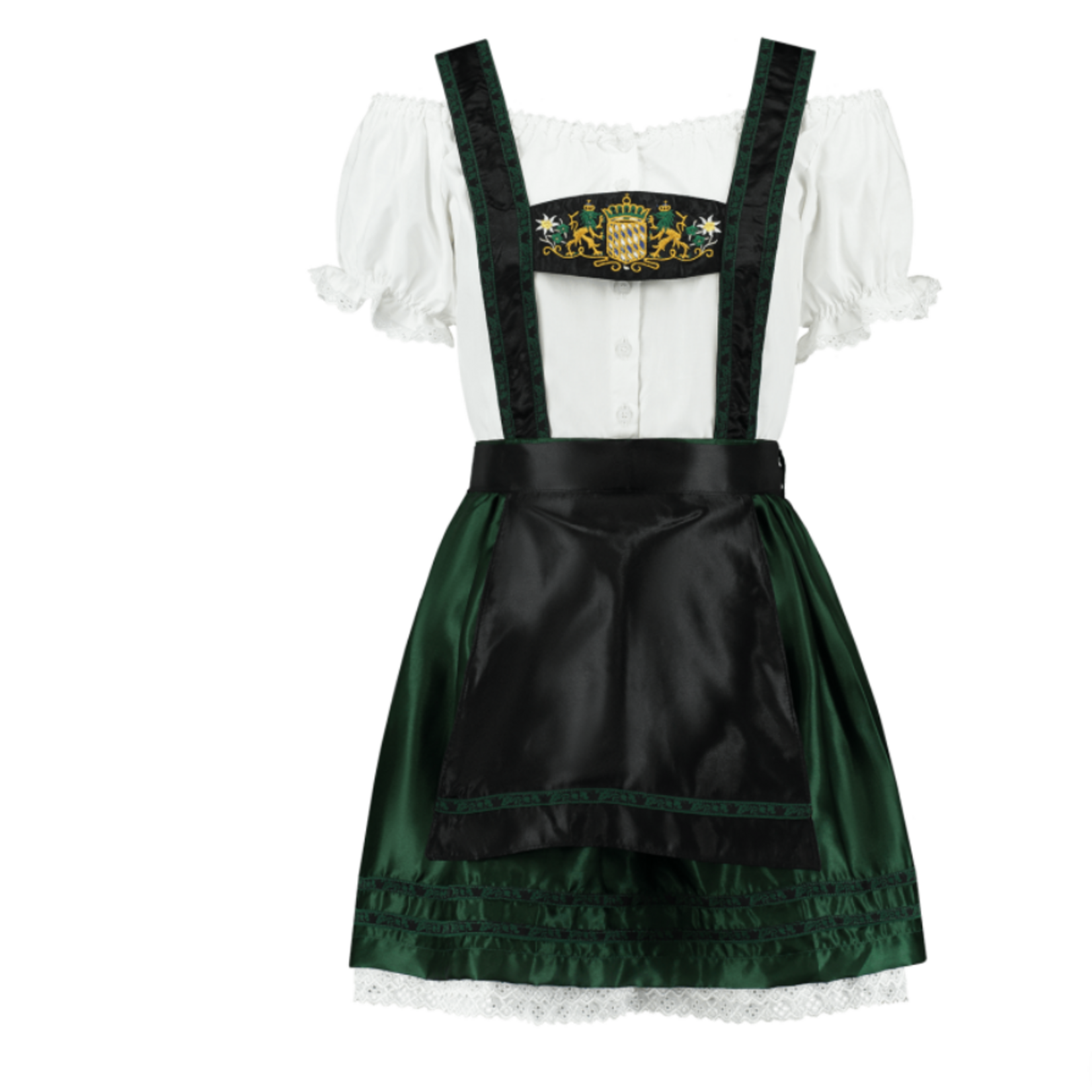 Party Planet H-band Dirndl, 3-delig, smaragdgroen