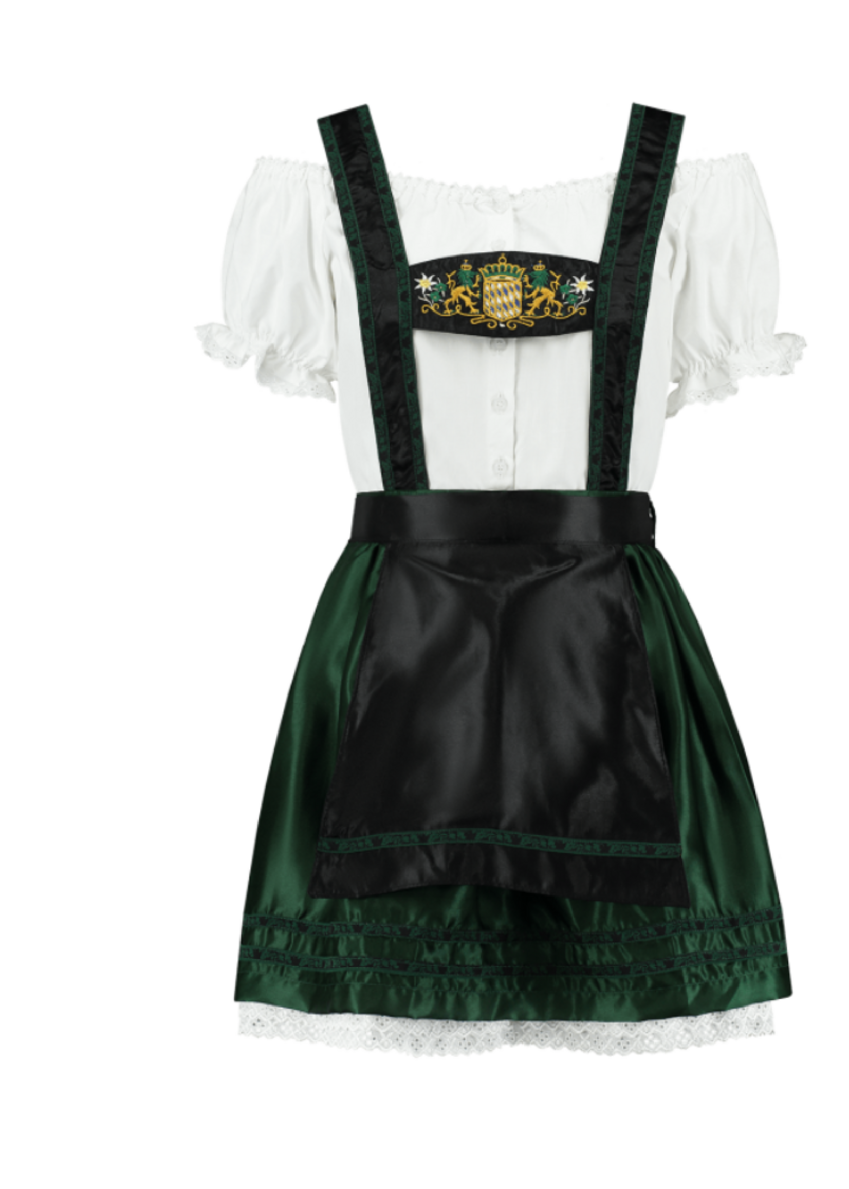Party Planet H-band Dirndl, 3-delig, smaragdgroen