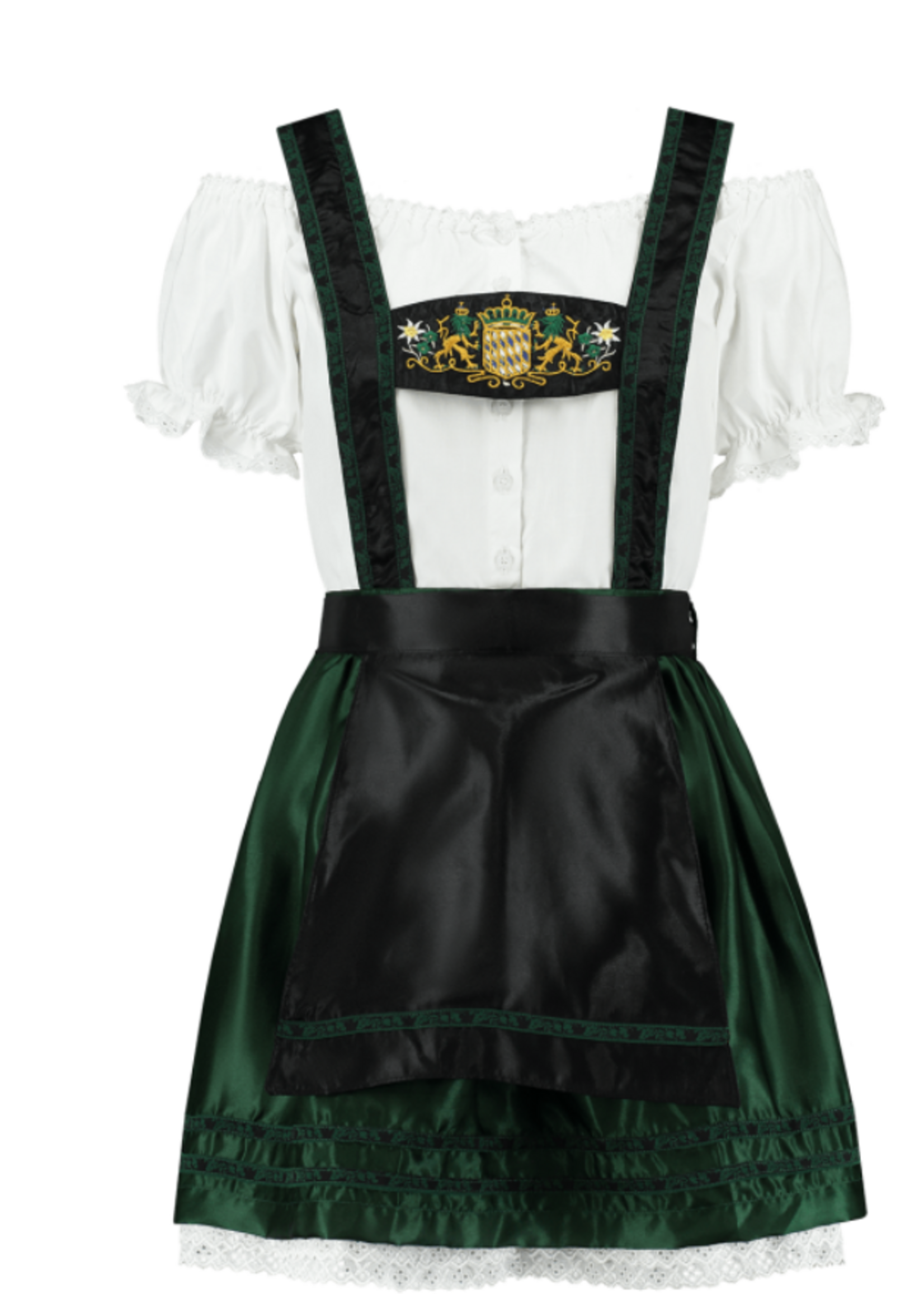 Party Planet 3-delige H-band Dirndl, smaragdgroen