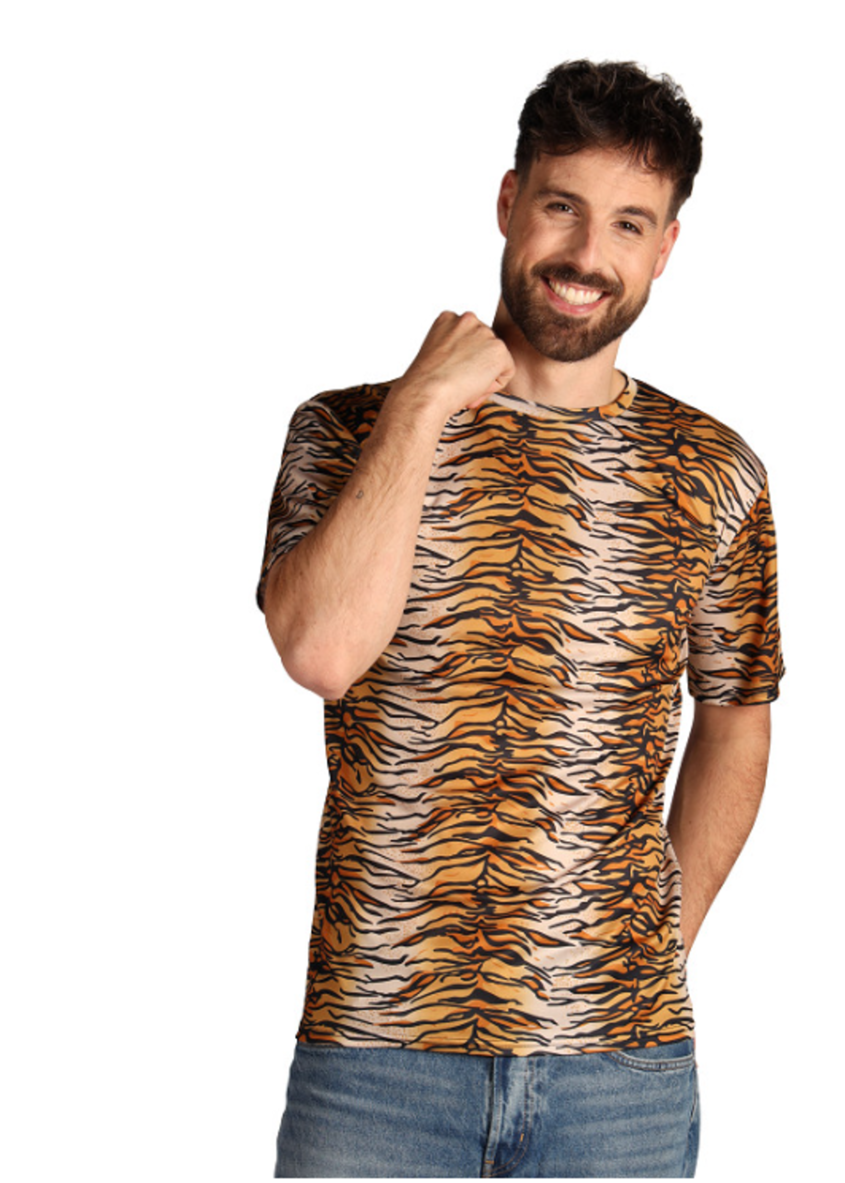 Party Planet T-shirt heer "Party Animal" Tijger