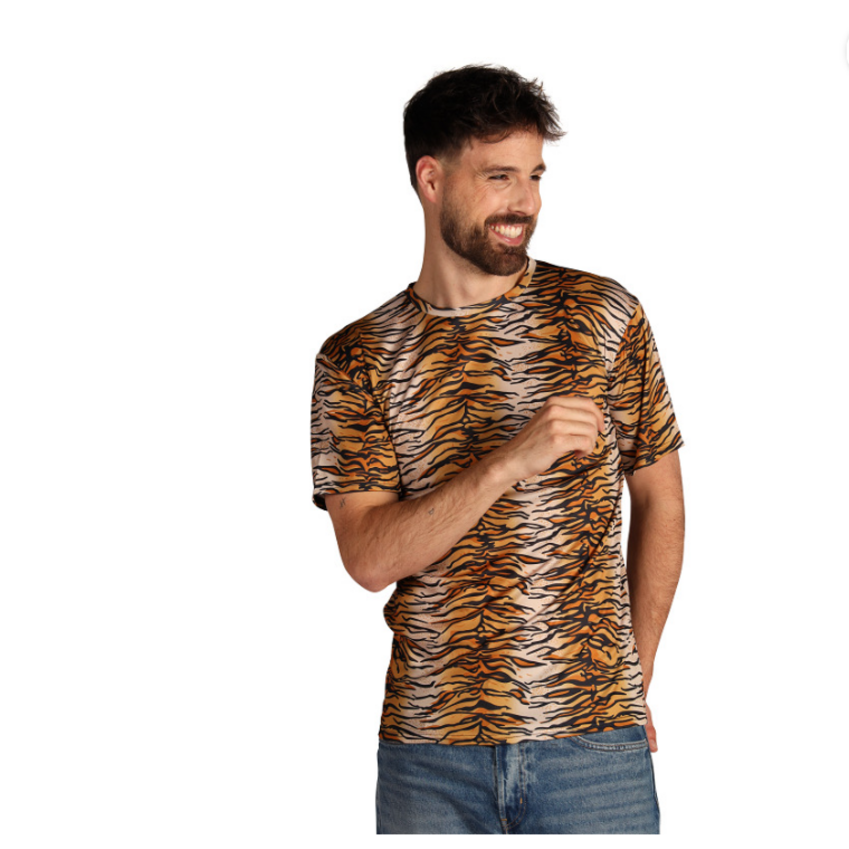 Party Planet T-shirt heer "Party Animal" Tijger