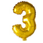 Party Planet Folieballon 16″ nr. 3 goud