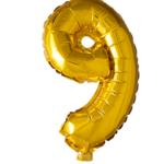 Party Planet Folieballon 16″ nr. 9 goud