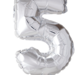 Party Planet Folieballon 16″ nr. 5 zilver