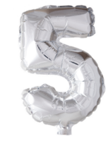 Party Planet Folieballon 16″ nr. 5 zilver