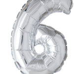 Party Planet Folieballon 16″ nr. 6 zilver