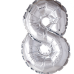 Party Planet Folieballon 16″ nr. 8 zilver