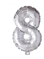 Party Planet Folieballon 16″ nr. 8 zilver