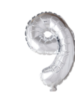 Party Planet Folieballon 16″ nr. 9 zilver