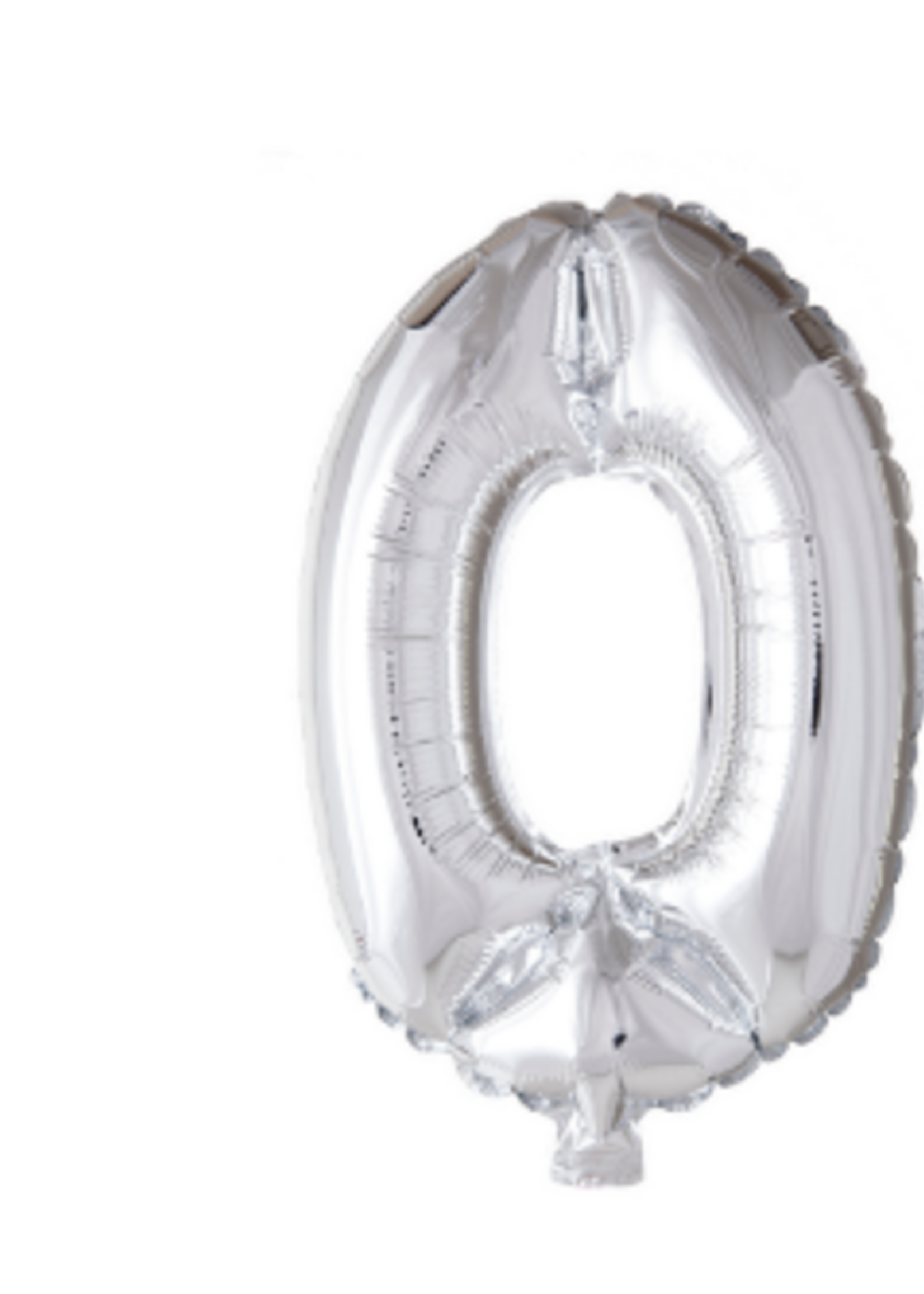 Party Planet Folieballon 16″ nr. 0 zilver