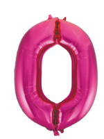 Party Planet Folieballon 16″ nr. 0 roze