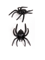 Party Planet Spin zwart plastic 24 stuks in verpakking