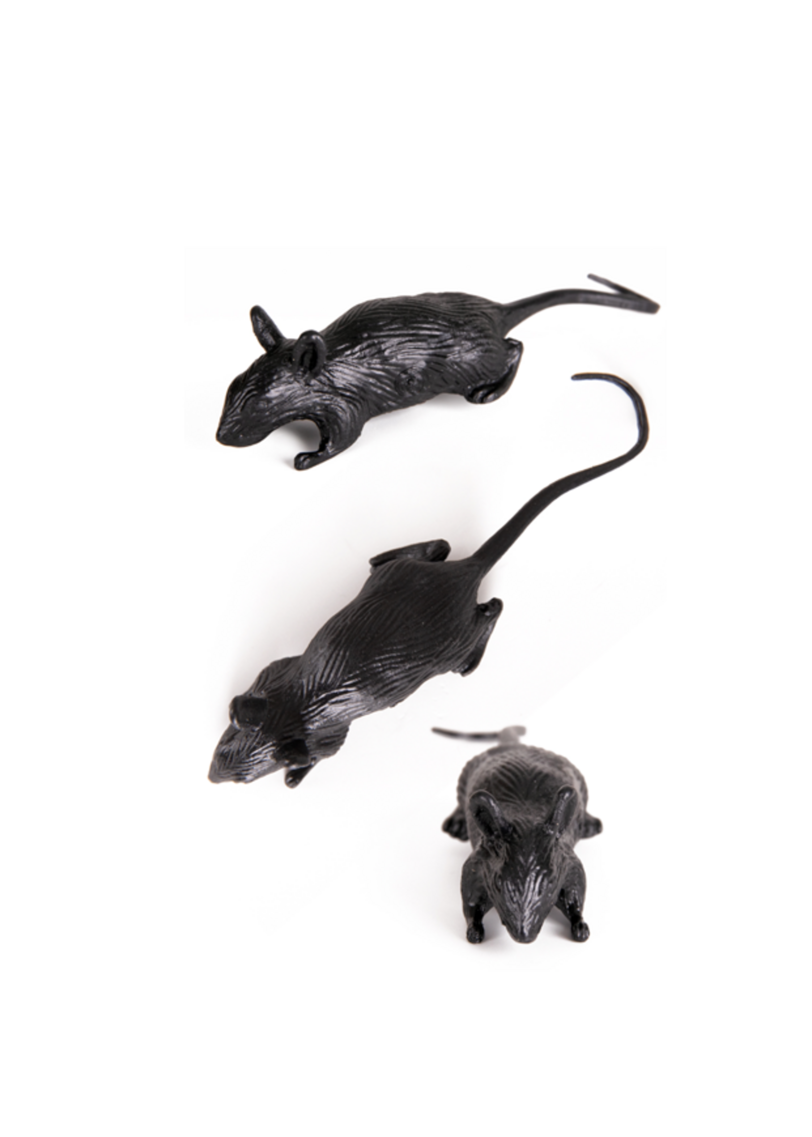 Party Planet Muizen plastic grijs 12 stuks