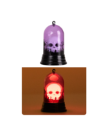 Party Planet Halloween deco doodshoofd in kandelaar + licht