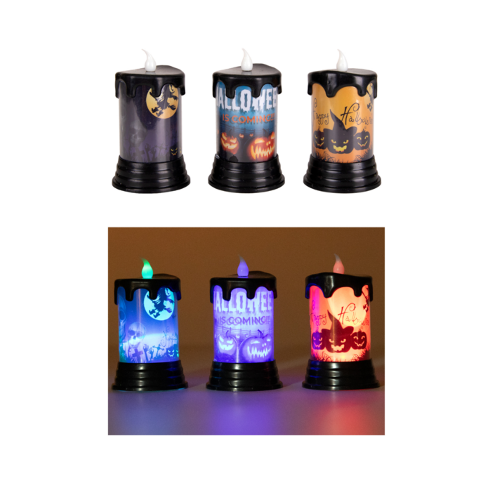 Party Planet Display Halloween kaars silhouet 3 ass