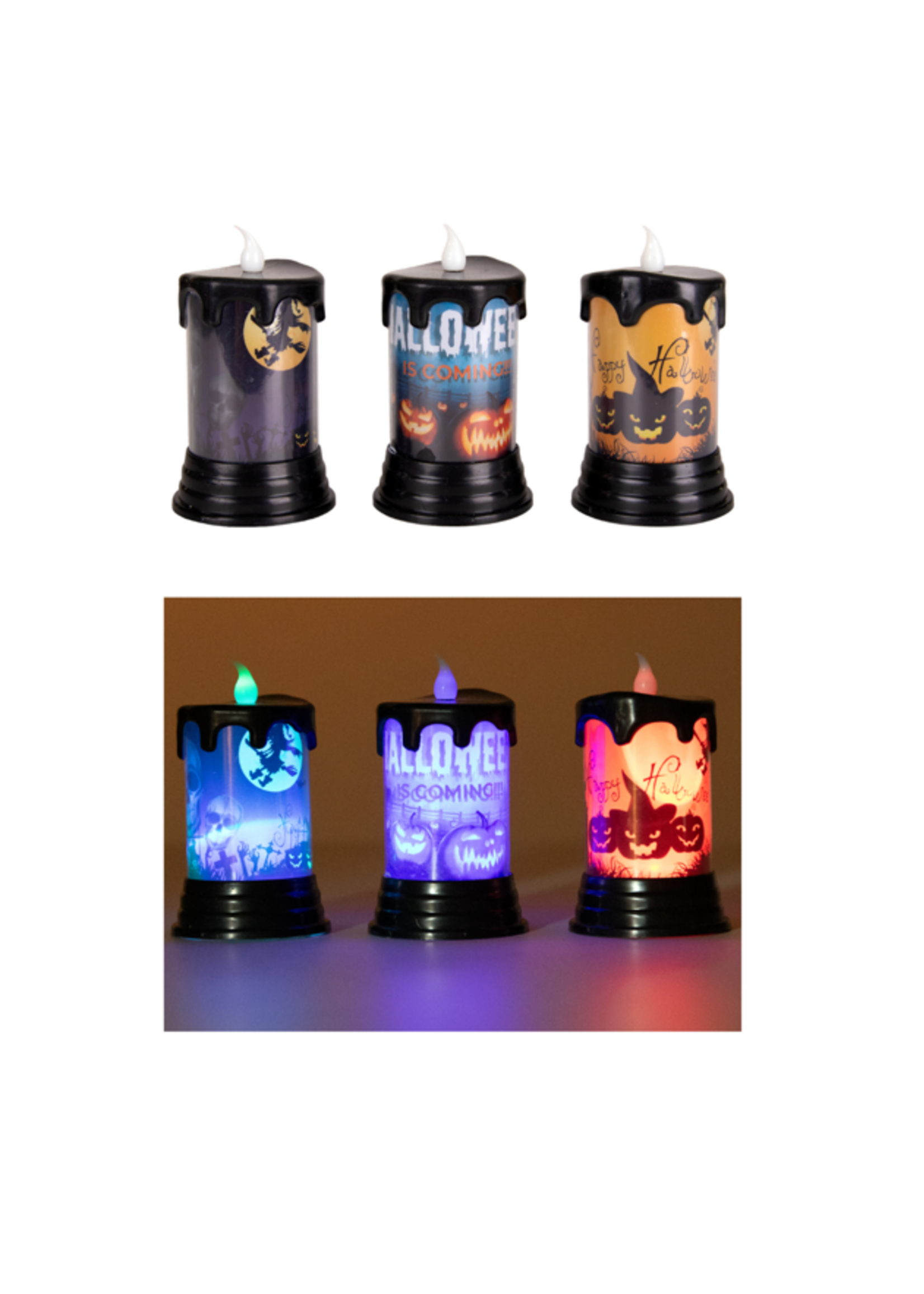 Party Planet Display Halloween kaars silhouet 3 ass