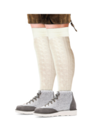 Party Planet Tiroler sokken lang ecru