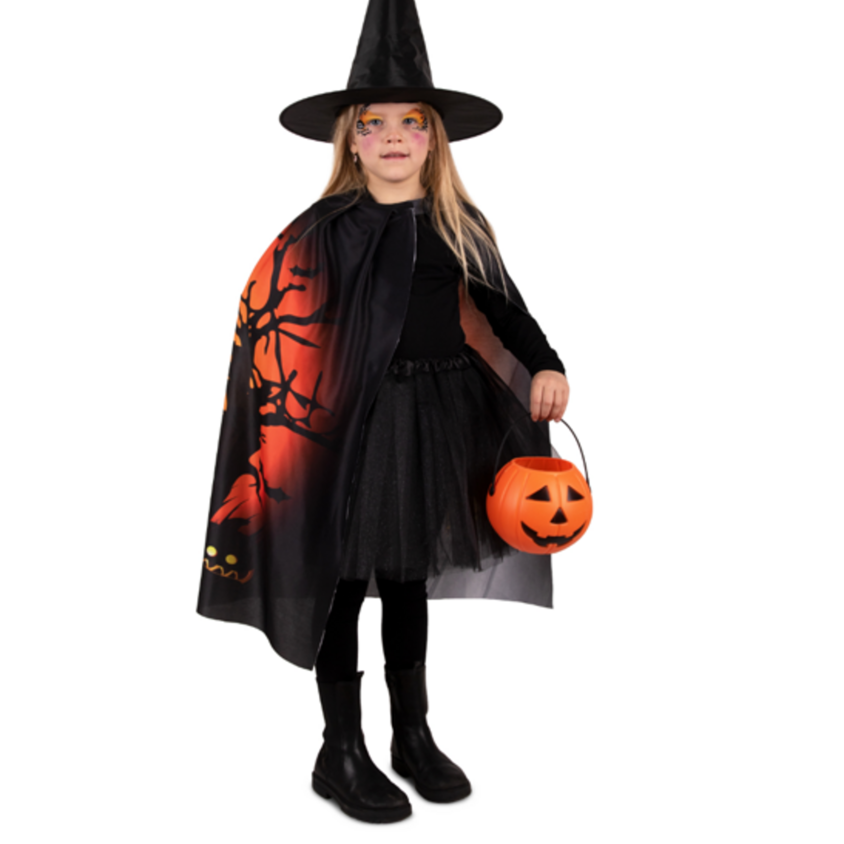 Party Planet Halloween cape spooky een maat