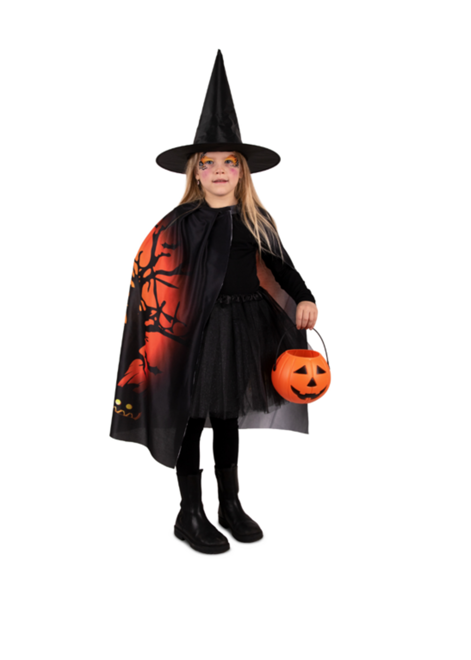 Party Planet Halloween cape spooky een maat