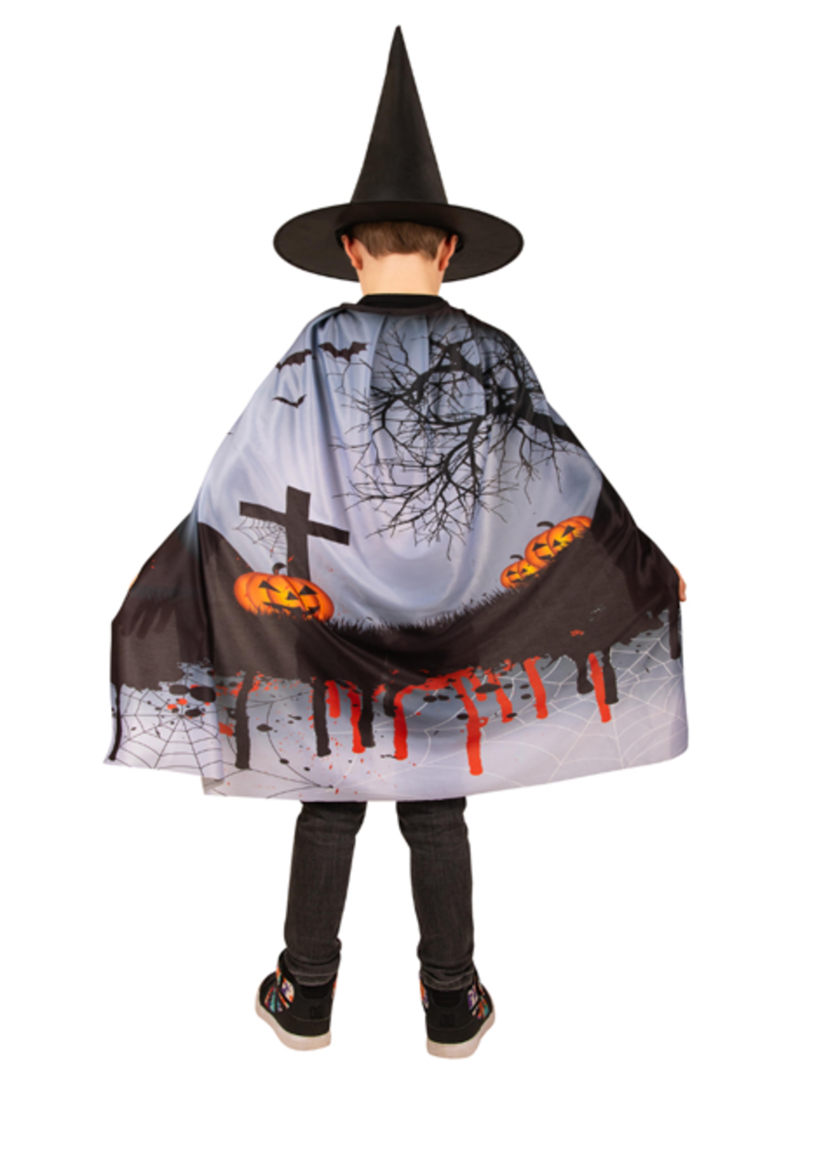 Party Planet Halloween cape bloody een maat
