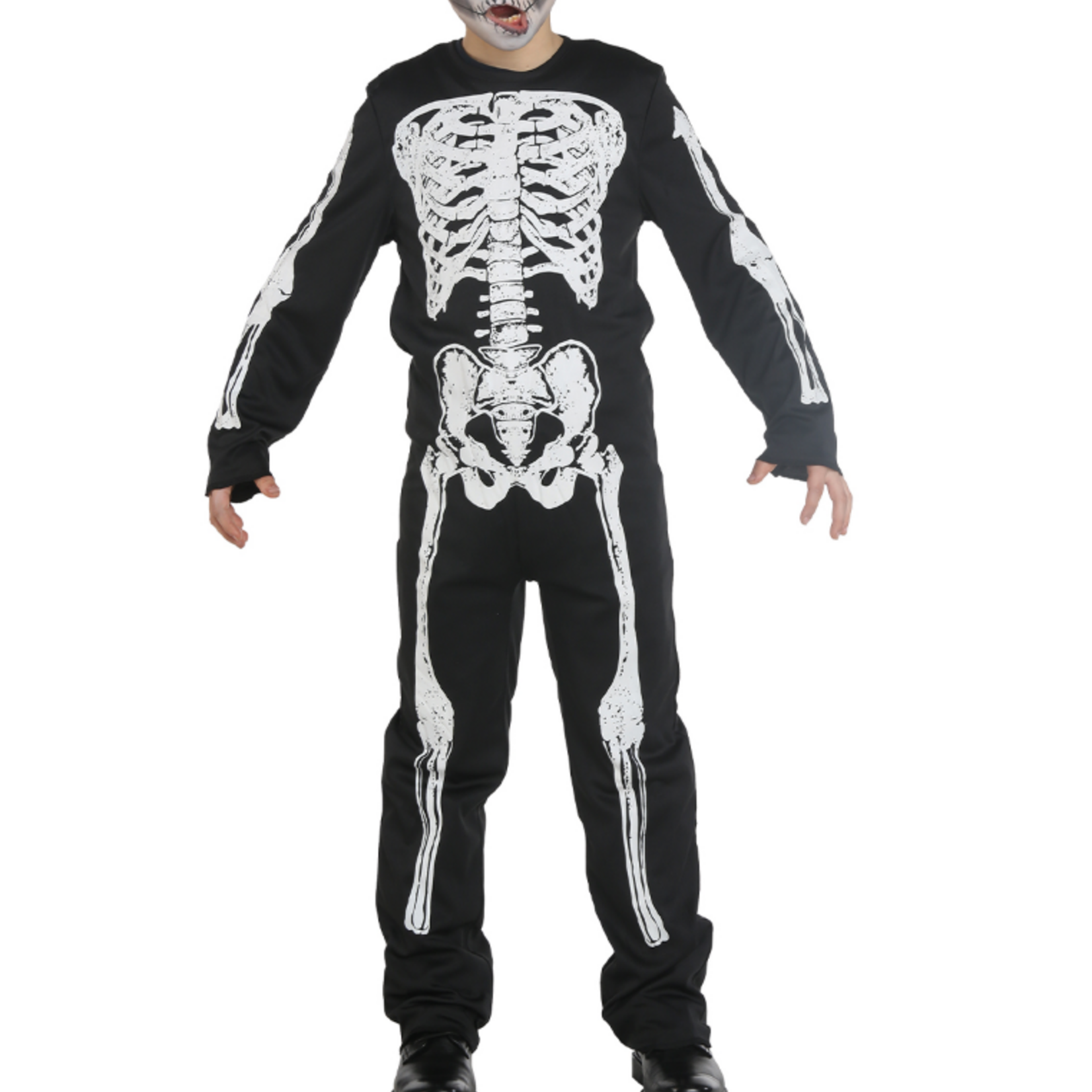 Party Planet Zwarte overal met bedrukte witte skeletbotten