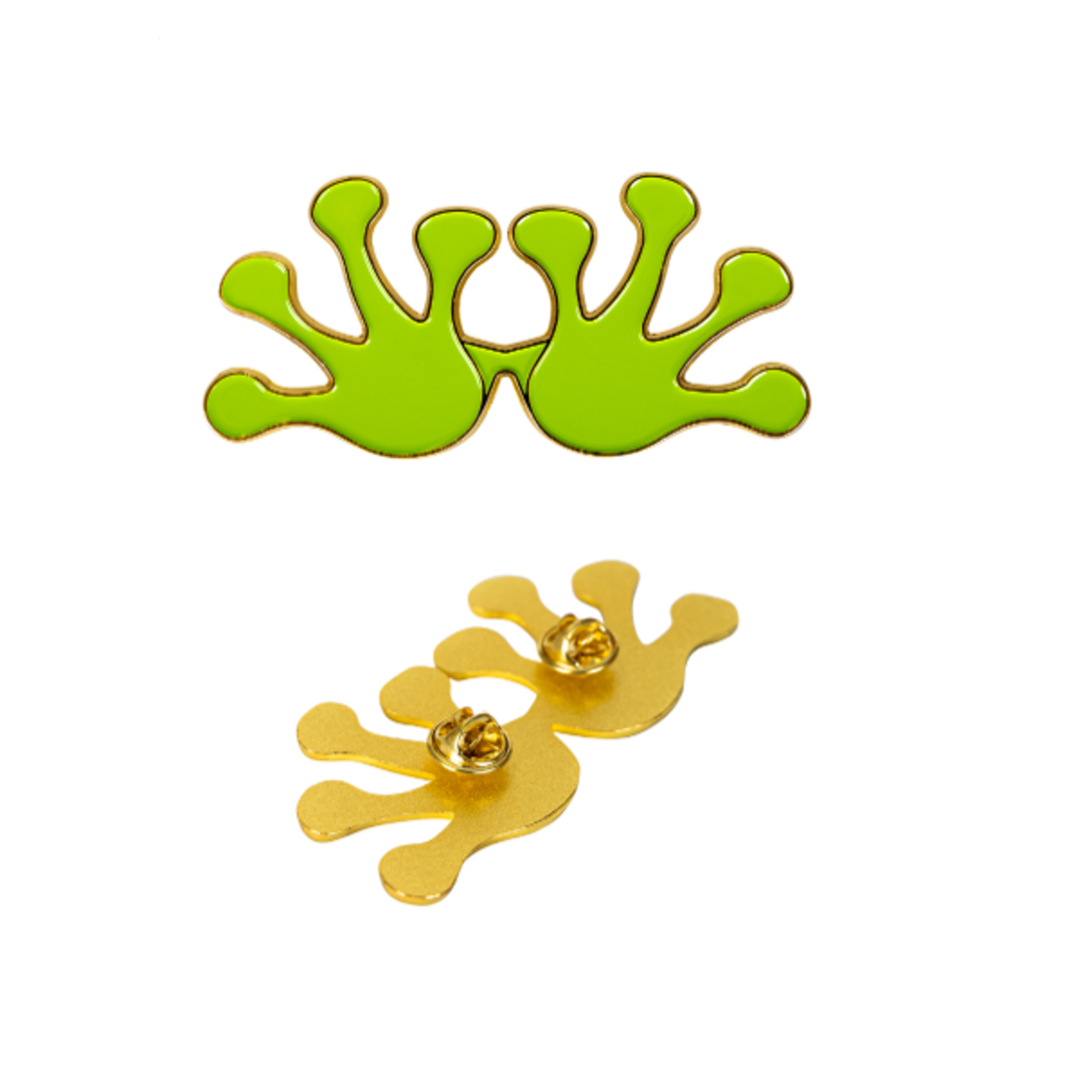 Party Planet Broche kikkervoeten 8 x 4.5 cm