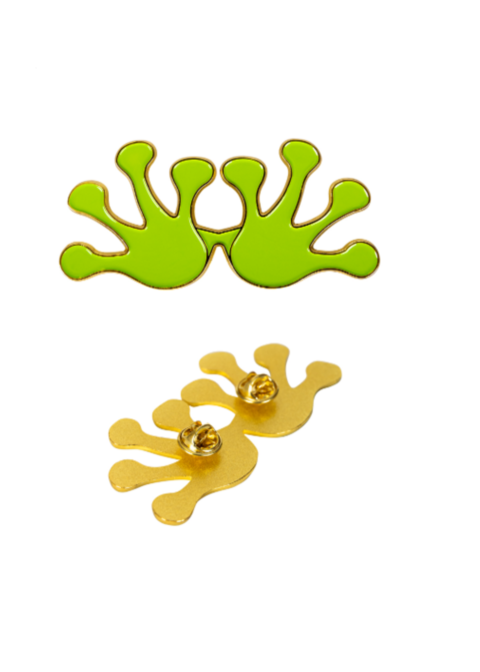 Party Planet Broche kikkervoeten 8 x 4.5 cm