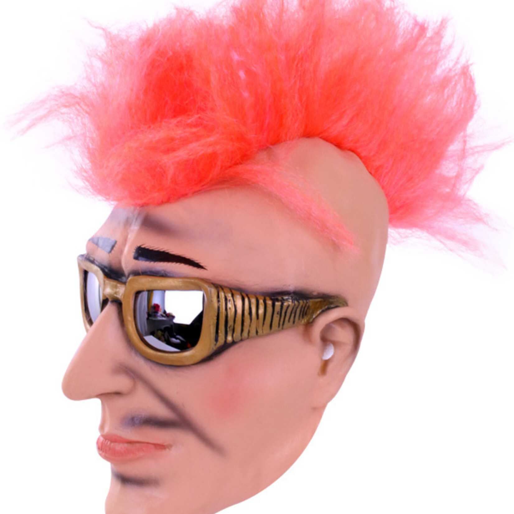 Party Planet Masker man met zonnebril en hanekam