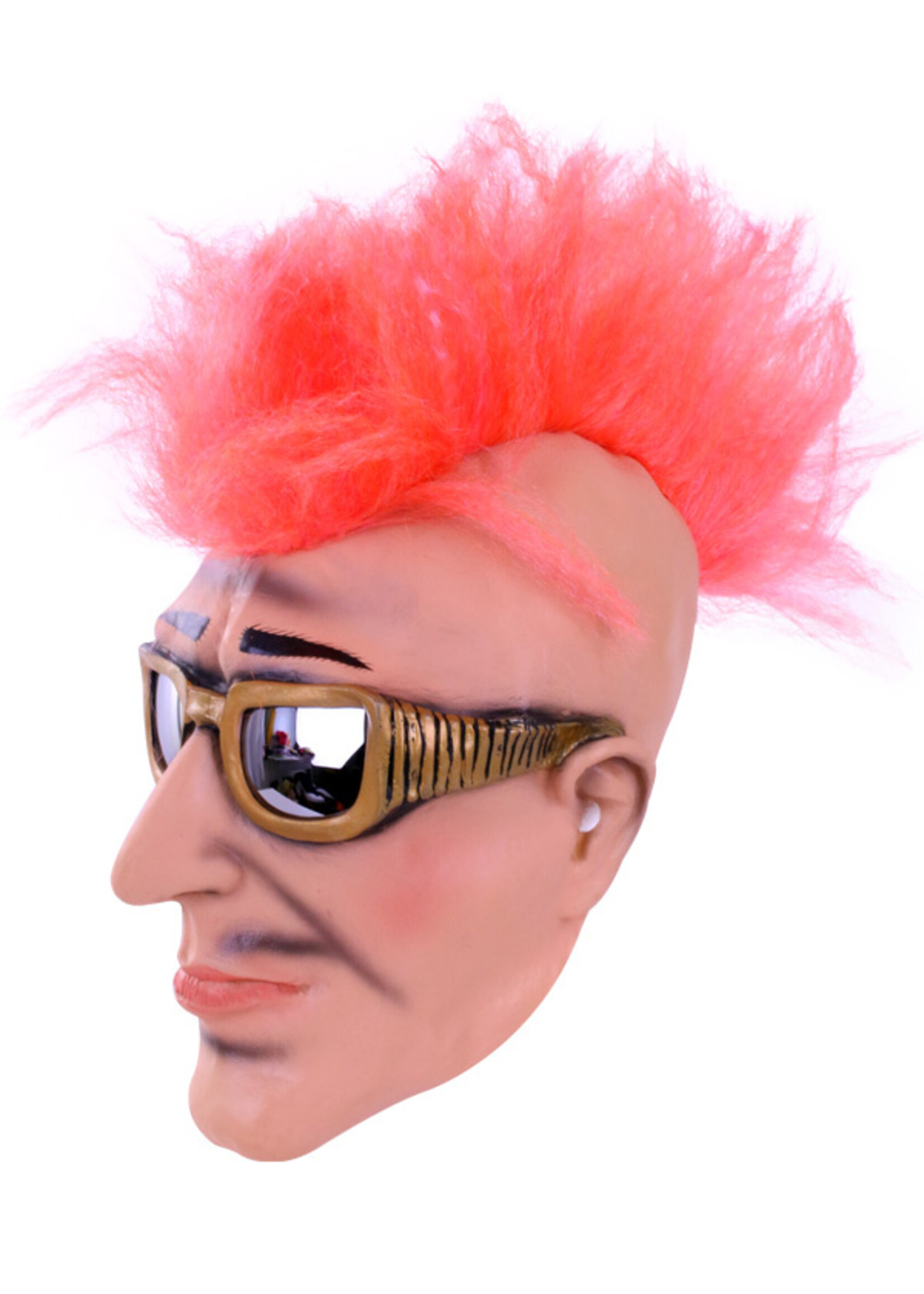 Party Planet Masker man met zonnebril en hanekam