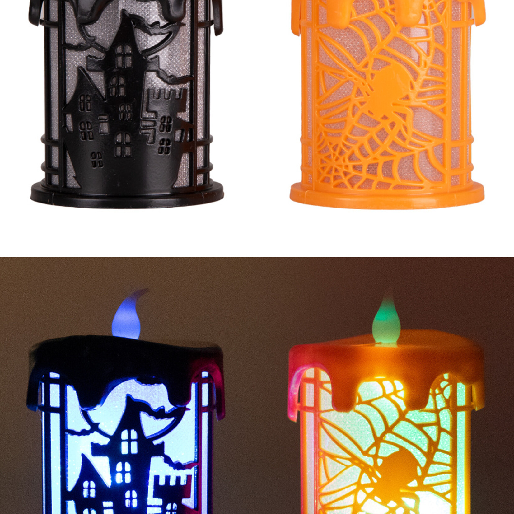 Party Planet Display Halloween kaars silhouet 2 ass