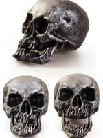 Party Planet Skelet hoofd 18 cm. zilver